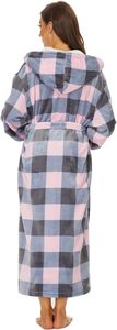 Wholesale Customizable Eco-Friendly 100% Poly Long <strong>Bathrobe</strong> Fleece Fuzzy Womens Robe Soft Warm Europe Style Women's <strong>Bathrobe</strong> - Product Image 3