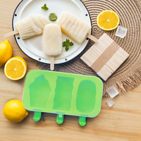 Moules en Silicone Formes Multiples de Dessins Animés, Moules à Esquimaux de Haute Qualité pour Tout-petits, Moules à Crème Glacée Maison Congelée