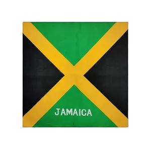 Country Flag Large Bandana 100% Cotton Jamaica Flag Banner Headband Flag Bandanas