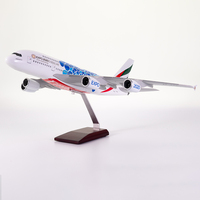 Avion à affichage statique de 46cm 2020, avec lumière LED, pour bus à collectionner A380, emirats arabes unis, EXPO 1/160, dubaï
