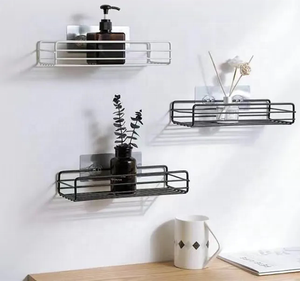 YUYANG Étagère de Rangement Murale pour Salle de Bain et Douche, <span class=keywords><strong>Sans</strong></span> Perçage, en Fer, Organisateur pour <span class=keywords><strong>Cuisine</strong></span> et Salle de Bain - Product Image 1