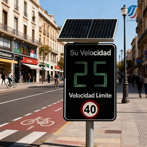 Señal <span class=keywords><strong>de</strong></span> Velocidad con Radar Solar, Versión en Español "Su Velocidad", Pantalla LED <span class=keywords><strong>de</strong></span> Velocidad para Zonas Escolares y Seguridad Vial - Product Image 3