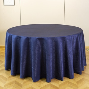 Reusable Gold 108 Inch Round Jacquard Polyester Waterproof Eco-Friendly Wedding Use <b>Tablecloth</b> Floral Damask - Product Image 1