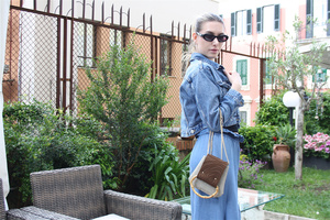 Borsa Mini Ecologica di Alta Qualità in Materiale Mat-b, Design Artigianale per Donne, Stile Rock Classico, Materiali in PVC e Cotone - Product Image 5