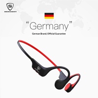 German SENGIRNY Konduksi Tulang untuk Headphone Nirkabel Desain Bebas Kabel Tahan Air 8 Tingkat Pengisian Daya Magnetik 3 Olahraga