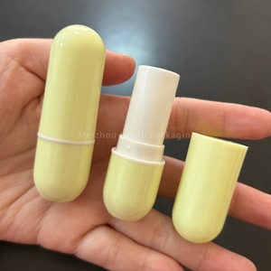 Tube de baume à lèvres ovale jaune ISMAN 3,5g, étiquette privée, logo personnalisé, emballage cosmétique en plastique PP, conteneur en vrac pour la vente en gros - Product Image 6