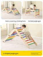 Piklers Triangle Set Enfants Cadre D'escalade Structure En Bois Montessori Jouets Grimpeurs D'intérieur Structures De Jeu Montessori Gym