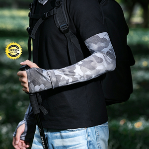 Manchons de cyclisme camouflage pour hommes, anti-UV, respirants, en Spandex et Polyester, équipement de protection solaire pour sports de plein air - Product Image 4