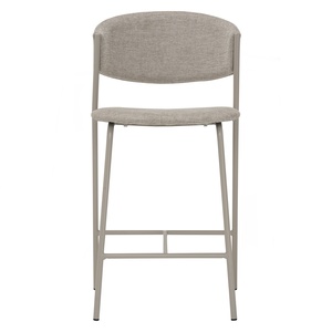 Elegant Beige KORY Counter Chair Ergonomic Upholstered Bar Stool with Metal Legs for Modern Kitchen Island and Bar - Product Image 2