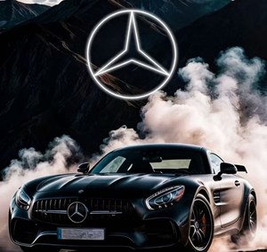 Letrero de Neón LED Hecho a Mano con el Logotipo de Mercedes, Letrero de Neón con Logotipo de Auto, USB de 5V con Atenuación - Product Image 1