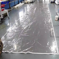 Oeillets en laiton robustes Ncf, bâche imperméable transparente de 14 mil, rouleau de bâche en vinyle transparent PVC 12x12