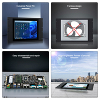 Panel PC Industrial de 15 Pulgadas, Intel I3-8145U, Sin Ventilador, Pantalla Táctil PCAP, IP66, Computadora HMI para Sistemas de Control de Automatización Industrial