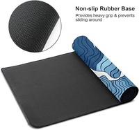 Tapis de souris de jeu étendu japonais bleu blanc vague grande taille étanche Anime Design bords cousus tapis de bureau en Stock