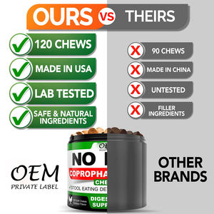 Deje de comer caca para perros, suplemento de enzimas digestivas con probióticos, vitamina para mascotas, masticables suaves para aliviar el estrés, la ansiedad, la alergia - Product Image 5