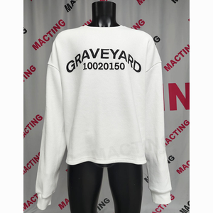 <span class=keywords><strong>T</strong></span>-<span class=keywords><strong>Shirt</strong></span> grafica con serigrafia personalizzata Dtg camicia bianca a maniche lunghe termica da uomo in maglia Waffle Oversize a maniche lunghe <span class=keywords><strong>T</strong></span>-<span class=keywords><strong>Shirt</strong></span> - Product Image 2