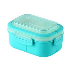 Juego <span class=keywords><strong>de</strong></span> 2 piezas <span class=keywords><strong>de</strong></span> color brillante MU, fiambrera para niños y estudiantes, <span class=keywords><strong>caja</strong></span> Bento para microondas con botella <span class=keywords><strong>de</strong></span> agua - Product Image 6
