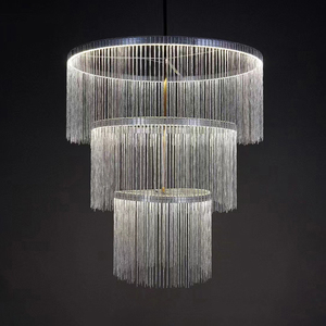 Lustre à pampilles I340, éclairage suspendu pour scène, rideau lumineux coloré, décoration pour <span class=keywords><strong>mariage</strong></span> - Product Image 1