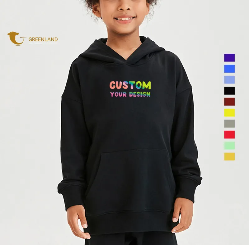 High Quality Kids Unisex Plain Sweatshirt Pure Cotton Children's Hoodie Sweatshirts Custom Logo Spring Casual Hoodies For Boy