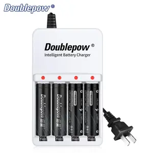 Doublepow K02 급속 충전기 1.2V NiMH NiCD AA 및 AAA 배터리 셀 (6W 최대 출력 전력 과충전 OLP 보호)