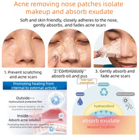 Patchs Hydrocolloïdes en Gros pour le Nez - Grandes Bandes Absorbantes de Points Noirs pour Soin Jour et Nuit
