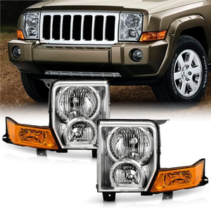 Faro Delantero para <span class=keywords><strong>Jeep</strong></span> <span class=keywords><strong>Commander</strong></span> <span class=keywords><strong>2006</strong></span>-2010, Luz de Conducción, Faros Delanteros, Faro Halógeno, Piezas de Automóvil, CH2519117 CH2518117 - Product Image 1