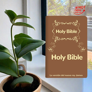 Bán Buôn Thiết Kế Dual-Ngôn Ngữ Kinh Thánh Nghệ Thuật Đương Đại PU Da Bìa Tùy Chỉnh Tây Ban Nha-Tiếng Anh Văn Bản Nghi Lễ Cung Cấp - Product Image 3