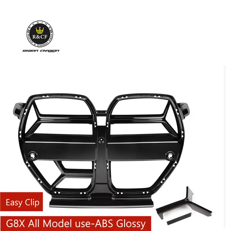 M3 G80 Car Grille CSL Style Plastic Glossy Black Front Bumper Grille Nose Trim For BMW G80 M3 G82 M4