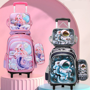 Cartoon Kinderen 16 Inch <span class=keywords><strong>3</strong></span> Stuks Set 3d School Trolley Tas Voor Kinderen School Rugzak Set Met <span class=keywords><strong>2</strong></span> Wielen Student Rugzak Met Kar - Product Image 6