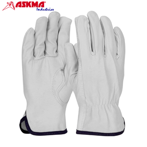 Guantes de trabajo de piel de cabra de primera calidad para conductores y jardinería, con pulgar Keystone de corte recto, guantes de seguridad de cuero con clasificación AB. - Product Image 4