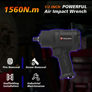 <span class=keywords><strong>Pistola</strong></span> <span class=keywords><strong>de</strong></span> <span class=keywords><strong>Impacto</strong></span> Neumática <span class=keywords><strong>de</strong></span> Doble Martillo con Cuerpo Compuesto Ligero <span class=keywords><strong>de</strong></span> 1/2 Pulgadas y Súper Torque <span class=keywords><strong>de</strong></span> 1560 Nm - Product Image 2