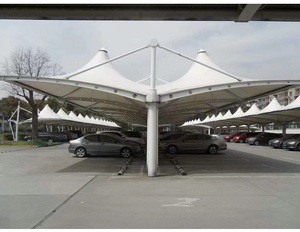 Kiến trúc carport thép cấu trúc màng mái nhà để xe nơi trú ẩn bãi đậu xe Lều xe đổ mái nhà thiết kế cấu trúc màng - Product Image 2