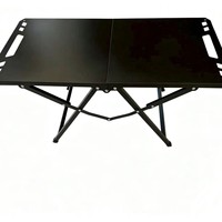 Nouvelle table tactique légère en fer pour le camping en plein air, extensible et portable pour les pique-niques et les voyages multifonctionnels