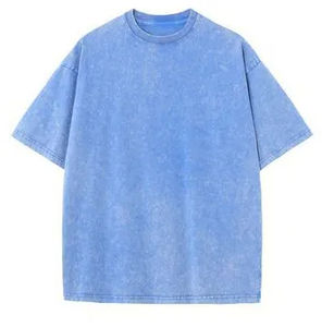 Vente en gros 100% Cottom T-shirt blanc lourd surdimensionné Streetwear T-shirt gris vintage délavé avec impression ou broderie Logo - Product Image 6