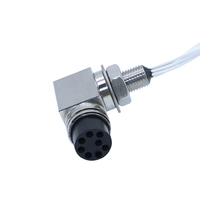 Conector Subacuático IP68 de Alta Tensión, Chapado en Oro, de 8 Pines, Macho y Hembra, en Ángulo Recto, para Cableado Marino