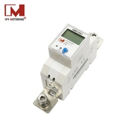 Compteur d'énergie solaire intelligent monophasé CC 40-400V RS485 avec échantillonnage par shunt pour rail DIN