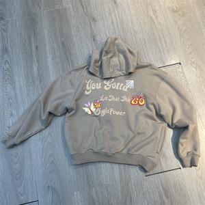 Chine Vente en gros Sweat à capuche épais en coton bouffant personnalisé Sweat à capuche surdimensionné 500gsm en éponge française pour hommes - Product Image 1