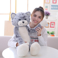 Dessin animé mignon longues jambes chat en peluche super doux tissu PP coton remplissage anti-stress vide 70-90cm hauteur cadeau pour enfants