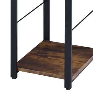 DB Escritorio Rectangular de 2 Estantes Roble Desgastado y Negro para Uso de Oficina - Product Image 4