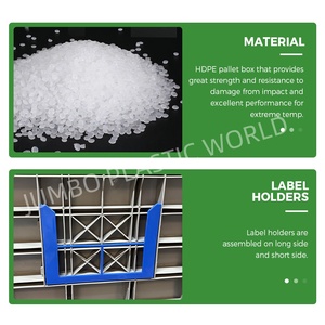 Caja de Paletas Plegable Rígida de HDPE con Entrada para Montacargas de 4 Vías, Alta Capacidad de Carga, Impermeable y Plegable para Almacenamiento Reciclable - Product Image 5