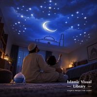 Lampe Coran avec haut-parleur, télécommande et projecteur musical Bluetooth pour la maison islamique et la salle de prière – Cadeau musulman