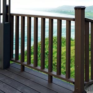 Barandillas y Pasamanos para Exteriores, Barandilla Decorativa de WPC, Pilar de Barandilla de WPC, Barandilla de Balcón para Patio Trasero - Product Image 1