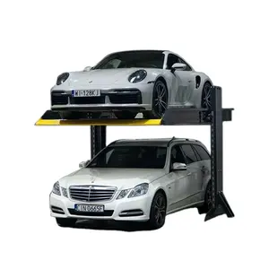 Vehicle Storage Parking Elevators 4 Post Triple Stacker Car Storage Lifts 3 Levels Car Parking Lift