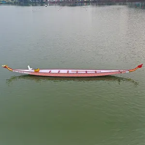 Usine de fabrication de haute qualité en bois aviron 10 personnes en bois Dragon bateau à rames