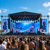Pantalla LED P2.604 con Frecuencia de Actualización de 3840Hz para Escenarios, Fondo de Escenario, Alquiler de Escenarios, Eventos y Proyectos de Festivales de Música