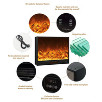 Cheminée artificielle pour la maison, cheminée américaine, flamme simulée, cheminée électrique décorative intégrée