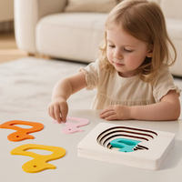 Juguetes Educativos de Aprendizaje, Regalos para Niños y Niñas de 3+ Años, Rompecabezas para Niños Preescolares, Rompecabezas de Madera Multicapa de Animales