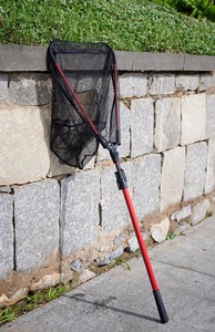 Épuisette de pêche pliable avec manche télescopique, en nylon durable, maille sûre pour la capture ou la libération des poissons - Product Image 3