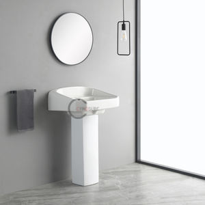 Lavabo colonne en céramique haute dureté pour projet hôtelier, achat centralisé - Product Image 6