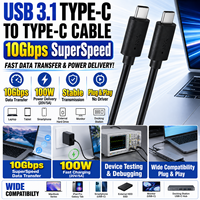 Cable de Carga Rápida LUNGKAY PD 100W 10Gbps USB 3.1 C a C, Cable de Datos de Alta Velocidad Tipo C a Tipo C para MacBook Pro, iPad, Laptop