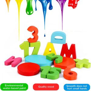 Kesletney Montessori giáo dục mầm non Bảng chữ cái số hình dạng đồ chơi học tập câu đố bằng gỗ cho trẻ mới biết đi 1-5 tuổi - Product Image 6